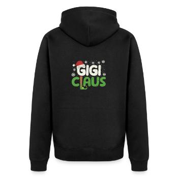 Gigi Claus Drôle de grand-mère Père Noël Pyjamas assortis - Veste à capuche bio Premium Unisexe - noir - Dos - Nico (187cm)