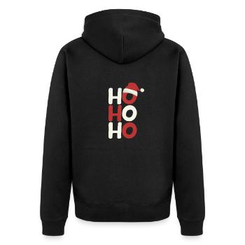Ho Ho Ho Chapeau de Père Noël Vacances de Noël - Veste à capuche bio Premium Unisexe - noir - Dos - Nico (187cm)