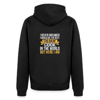 I would never have dreamed that I would be the - Unisex Premium Organic Zip Hoodie - black - Back - Nico (187cm)