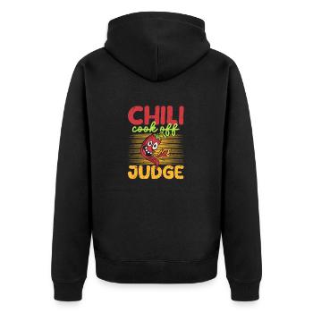Chili Cook Off Richter Funny Mexican BCC Chili - Unisex Premium Organic Zip Hoodie - black - Back - Nico (187cm)