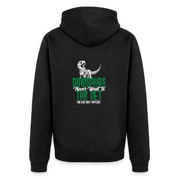 Les dinosaures ne sont jamais allés chez le vétérinaire vétérinaire Anima - Veste à capuche bio Premium Unisexe - noir - Dos - Nico (187cm)