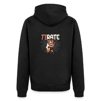 Drôle Pi Day Math Science Chat Pirate - Veste à capuche bio Premium Unisexe - noir - Dos - Nico (187cm)