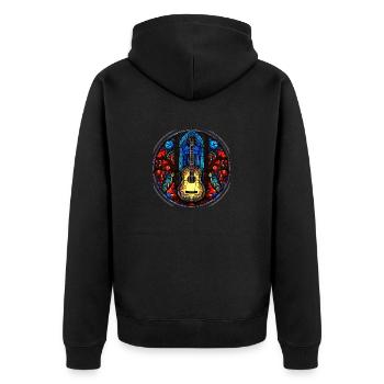 Conception de guitare en mosaïque de verre - Art de guitare unique - Veste à capuche bio Premium Unisexe - noir - Dos - Nico (187cm)