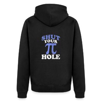 Tais-toi, Pi Day Math 3.14 Science - Veste à capuche bio Premium Unisexe - noir - Dos - Nico (187cm)