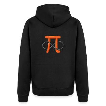 Numéro Pi drôle 3,141 Infinity Pi Day Drôle de geek - Veste à capuche bio Premium Unisexe - noir - Dos - Nico (187cm)