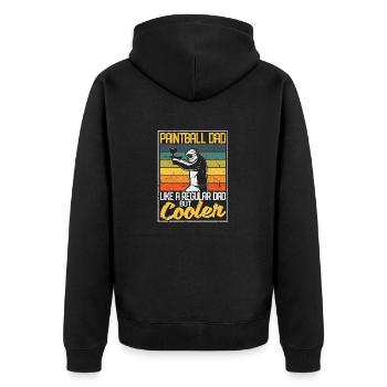 Paintball Papa Comme un papa normal mais plus cool - Veste à capuche bio Premium Unisexe - noir - Dos - Nico (187cm)
