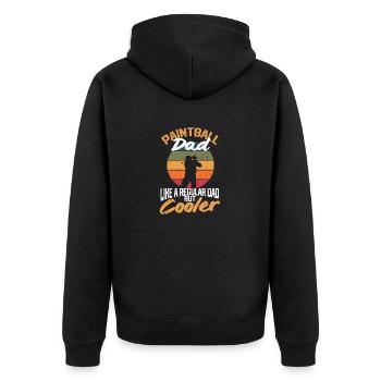 Paintball Papa Comme un papa normal mais plus cool - Veste à capuche bio Premium Unisexe - noir - Dos - Nico (187cm)