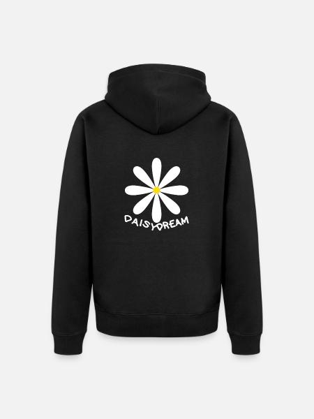 Daisy Dream - Unisex Premium Organic Zip Hoodie - black