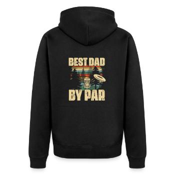 Meilleur papa par Frisbee Disc Golf - Veste à capuche bio Premium Unisexe - noir - Dos - Nico (187cm)