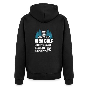 Comment jouer Disc Golf Disc Golf Frisbee - Veste à capuche bio Premium Unisexe - noir - Dos - Nico (187cm)