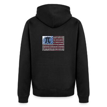 Juillet 4 Pi Day American Flag Mathematics USA - Veste à capuche bio Premium Unisexe - noir - Dos - Nico (187cm)