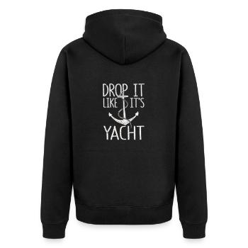 Laissez-le tomber comme si c’était un yacht drôle de voilier marin - Veste à capuche bio Premium Unisexe - noir - Dos - Nico (187cm)
