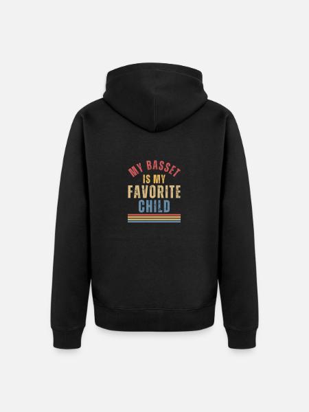 Basset hound dog lover - Unisex Premium Organic Zip Hoodie - black