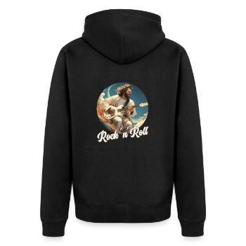 Rock ́n ́Roll Jésus - Veste à capuche bio Premium Unisexe - noir - Dos - Nico (187cm)