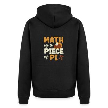 Mathe ist ein Teil des Pi-Tages Lustiger - Unisex Premium Bio Zip Hoodie - Schwarz - Hinten - Nico (187cm)