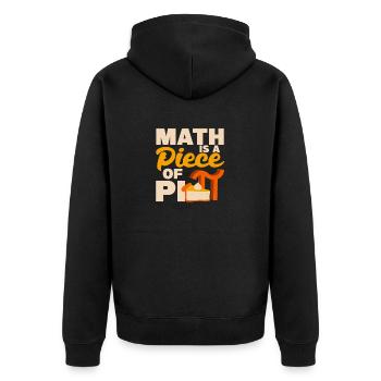 Math is a part of Pi Day Funny - Unisex Premium Organic Zip Hoodie - black - Back - Nico (187cm)