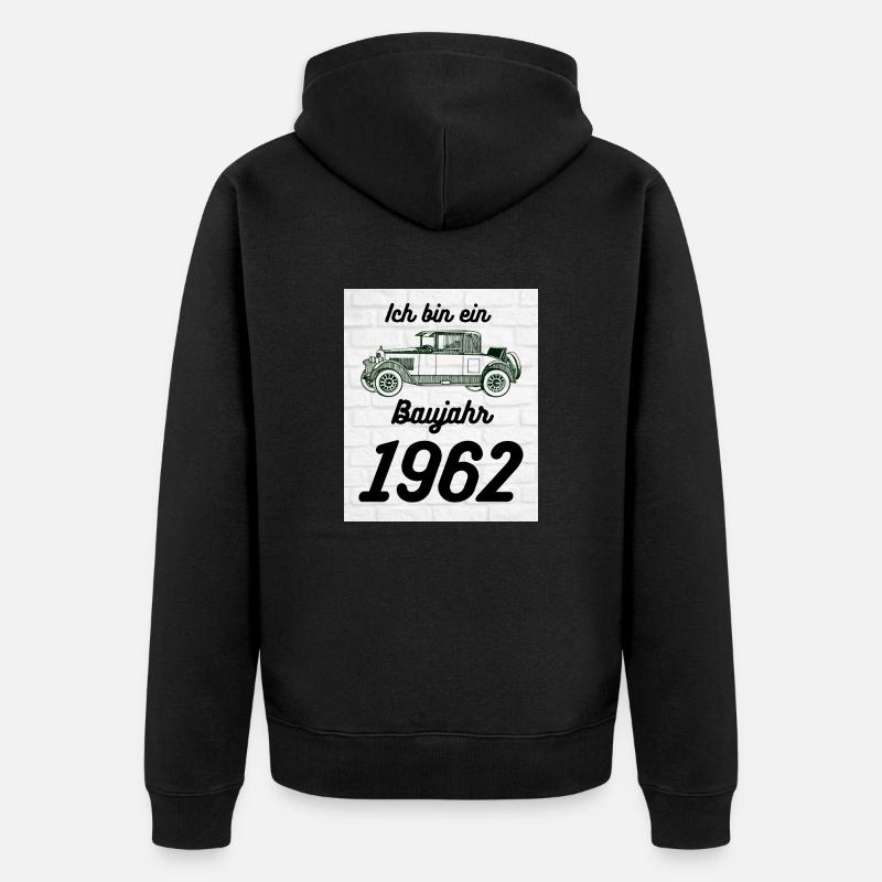 Oldtimer 1962 - Unisex Premium Bio Zip Hoodie - Schwarz