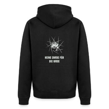 Keine Gnade für die Wade Bike - Unisex Premium Bio Zip Hoodie - Schwarz - Hinten - Nico (187cm)