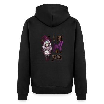 Zombie-Mädchen hat dich verzaubert - Unisex Premium Bio Zip Hoodie - Schwarz - Hinten - Nico (187cm)