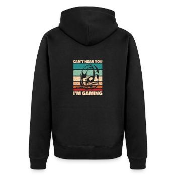 Je ne peux pas vous entendre dans le jeu - Cool Gaming Design - Veste à capuche bio Premium Unisexe - noir - Dos - Nico (187cm)
