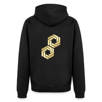 HEXAGONE - Veste à capuche bio Premium Unisexe - noir - Dos - Nico (187cm)