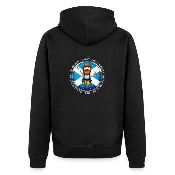 Kein Schottland Keine Partei Schottisch - Unisex Premium Bio Zip Hoodie - Schwarz - Hinten - Nico (187cm)