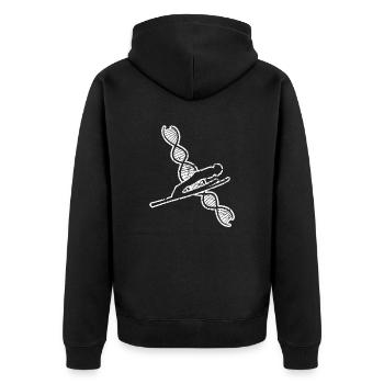 Saut à ski, vol à ski, sports d’hiver, saut à ski - Veste à capuche bio Premium Unisexe - noir - Dos - Nico (187cm)