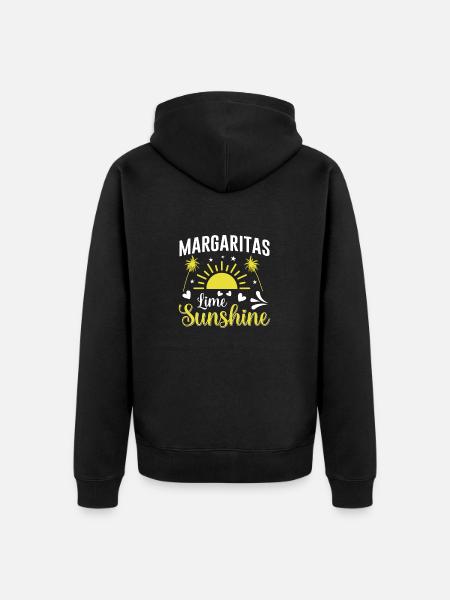 summer Typography - Unisex Premium Bio Zip Hoodie - Schwarz