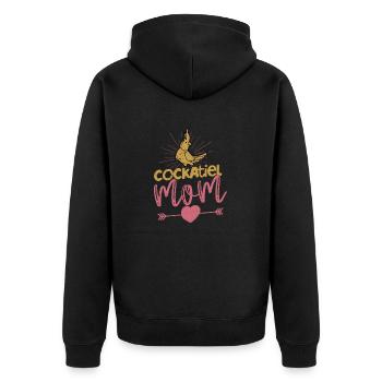 Calopsitte Maman Perroquet Propriétaire Oiseau Aviaire - Veste à capuche bio Premium Unisexe - noir - Dos - Nico (187cm)