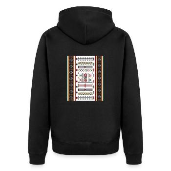 AMAZIGH SYMBOLE BERBERE TAPIS MZABE - Veste à capuche bio Premium Unisexe - noir - Dos - Nico (187cm)