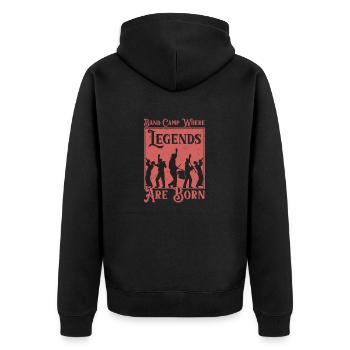 Band Camp Where Legends Are Born Marching Band Sea - Unisex Premium Organic Zip Hoodie - black - Back - Nico (187cm)