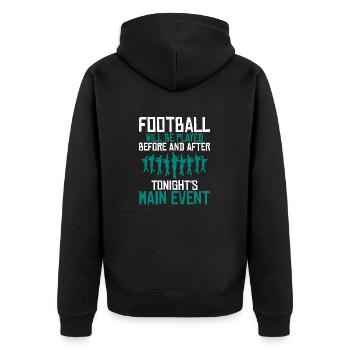 Football Will Be Played Marching Band Orchestra - Unisex Premium Organic Zip Hoodie - black - Back - Nico (187cm)