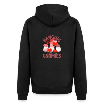 Traîner avec mes gnomes drôles de gnomes Saint-Valentin - Veste à capuche bio Premium Unisexe - noir - Dos - Nico (187cm)