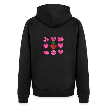 Enseigner l’amour Inspirer l’amour de la Saint-Valentin Enseigner l’amant - Veste à capuche bio Premium Unisexe - noir - Dos - Nico (187cm)