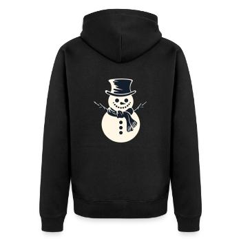 Snowman's Winter Wonderland - Unisex Premium Organic Zip Hoodie - black - Back - Nico (187cm)