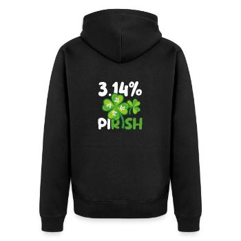 3.14% Pirish Drôle St. Patrick’s Math Geek Pi Day - Veste à capuche bio Premium Unisexe - noir - Dos - Nico (187cm)