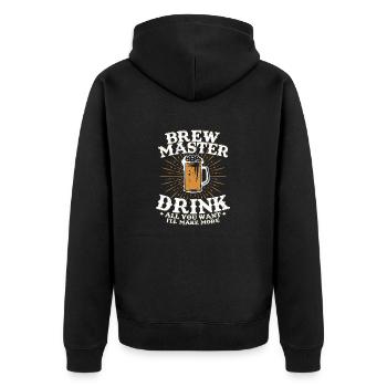 Maître brasseur buvez tout ce que vous voulez brasseur de bière artisanale Ho - Veste à capuche bio Premium Unisexe - noir - Dos - Nico (187cm)