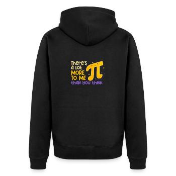 Drôle Pi Jour Nerd Math Geek 3.14 Il y a encore - Veste à capuche bio Premium Unisexe - noir - Dos - Nico (187cm)