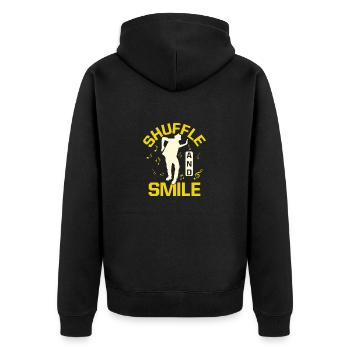 Shuffle And Smile Tap Dancer Tap Dance - Unisex Premium Bio Zip Hoodie - Schwarz - Hinten - Nico (187cm)