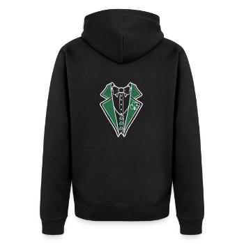 Smoking irlandais drôle de la Saint-Patrick - Veste à capuche bio Premium Unisexe - noir - Dos - Nico (187cm)