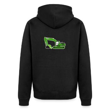 La Saint-Patrick Camion-grue Pelle Construction Irlandais - Veste à capuche bio Premium Unisexe - noir - Dos - Nico (187cm)