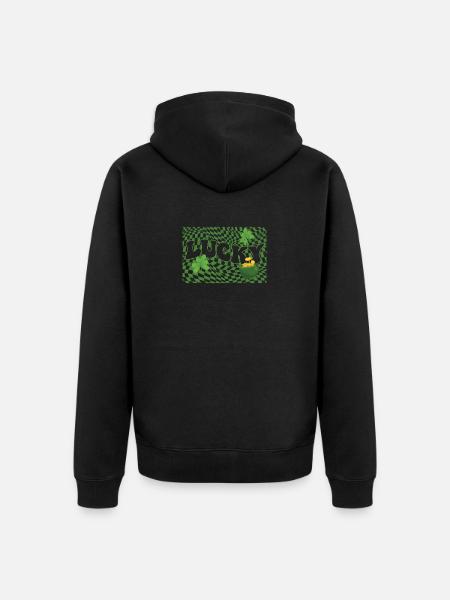 Joyeuse Saint-Patrick Shamrock Irlande Luxure - Veste à capuche bio Premium Unisexe - noir