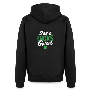 Pas de chance étant donné la drôle de Saint-Patrick irlandaise - Veste à capuche bio Premium Unisexe - noir - Dos - Nico (187cm)