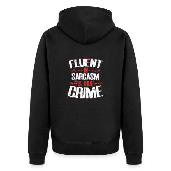 Maîtrise du sarcasme et du vrai crime Le tueur en série Murde - Veste à capuche bio Premium Unisexe - noir - Dos - Nico (187cm)