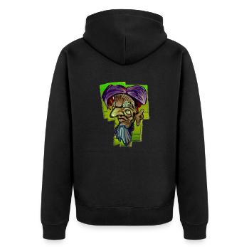 Mr. Christmas Gnommie - Unisex Premium Organic Zip Hoodie - black - Back - Nico (187cm)