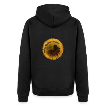 Where the West Begins. - Unisex Premium Organic Zip Hoodie - black - Back - Nico (187cm)