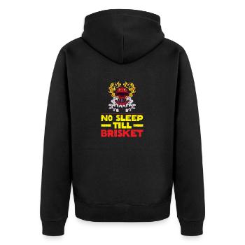Pas de sommeil jusqu’à la poitrine de bœuf - cadeau barbecue parfait - Veste à capuche bio Premium Unisexe - noir - Dos - Nico (187cm)