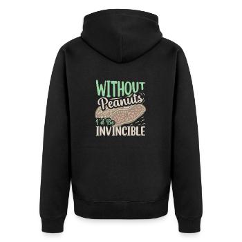 Sans les cacahuètes, je serais invincible allergique aux noix - Veste à capuche bio Premium Unisexe - noir - Dos - Nico (187cm)