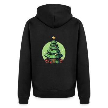 Christmas tree or Christmas tree at Christmas - Unisex Premium Organic Zip Hoodie - black - Back - Nico (187cm)