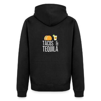 Tacos And Tequila Best Mexican Culture Southwest - Unisex Premium Organic Zip Hoodie - black - Back - Nico (187cm)